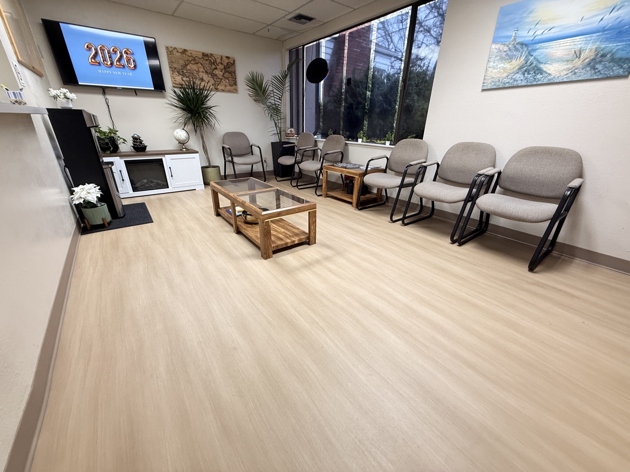 ALLCARE Medical Clinic waiting room in Renton, WA